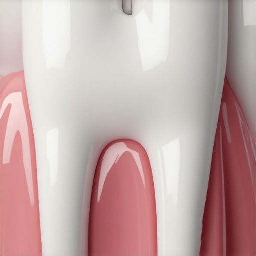 Proper C-Shape Flossing Technique Illustration showing how to use dental floss in a C-shape to remove debris from under the gums.