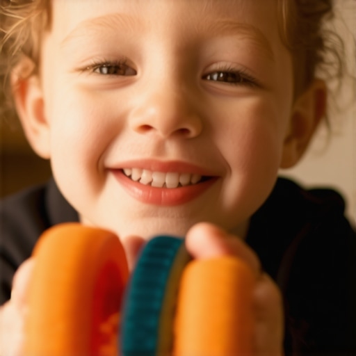 Replacing nail biting with sensory tools A child using a fidget toy to prevent nail biting and protect dental health