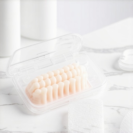 A set of silicone munchies used for seating Invisalign clear aligners properly.