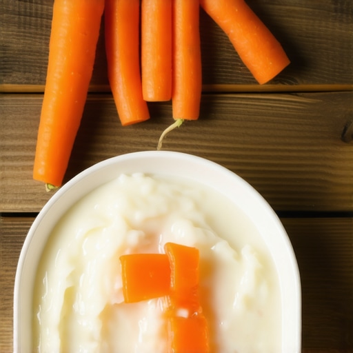 Soft and Safe Foods for New Dental Crowns A bowl of mashed potatoes and soft carrots illustrating a safe meal after dental crown placement.