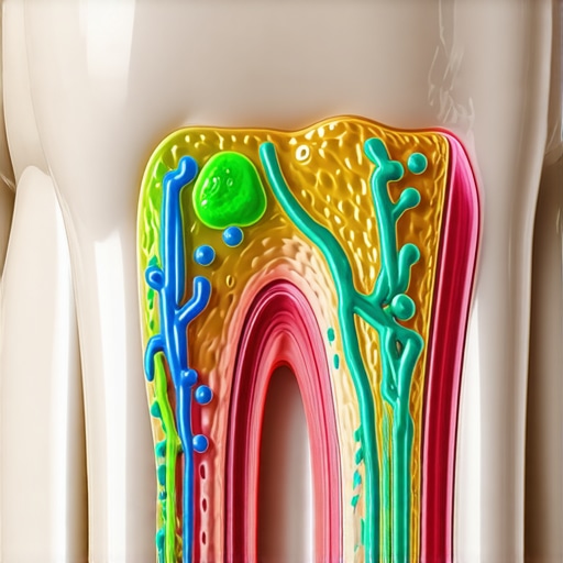 The Complex World of the Oral Microbiome Microscopic view of beneficial and harmful bacteria on a tooth surface.