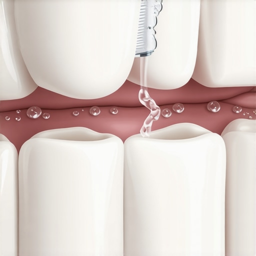 The easiest way to get sticky food out from under a dental bridge