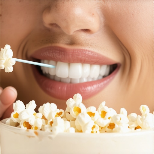 The easiest way to remove a popcorn kernel stuck in your gums