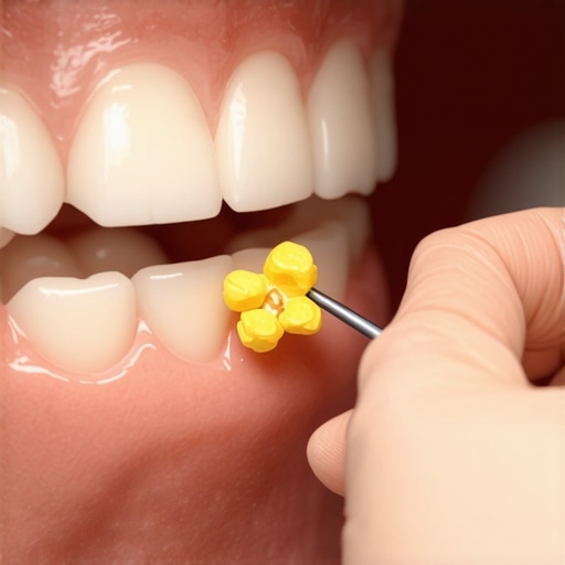 The safest way to remove a popcorn kernel stuck in your gums