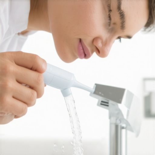 The trick to using a water flosser without making a total mess