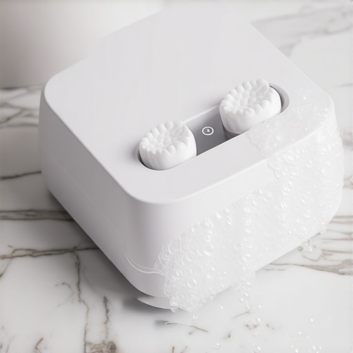 Ultrasonic Dental Cleaner for Clear Aligners A modern ultrasonic cleaner used for cleaning Invisalign trays and retainers with high-frequency sound waves.