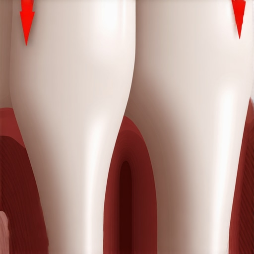 Diagram showing dental drift when a temporary crown is missing